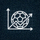 世界杯赛事前瞻网官方Logo，蓝色足球与望远镜组合图标